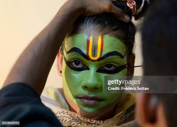 The Indian Dance-Drama Kathakali. Kerala Kalamandalam Deemed University of Art and Culture, is a major centre for learning Indian performing arts,...