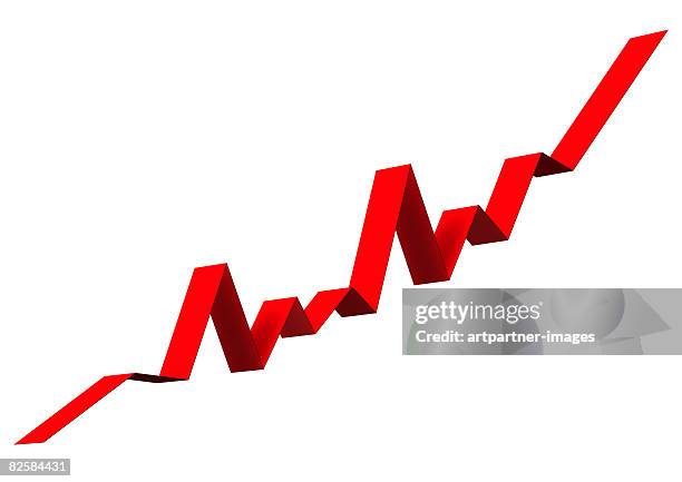 rising chart of shares or an index - stocks stock-grafiken, -clipart, -cartoons und -symbole