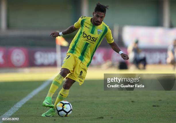 Tondela forward Murilo from Brazil in action during the League Cup match between Vitoria Setubal and CD Tondela at Estadio do Bonfim on July 30, 2017...