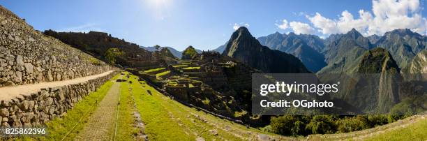 antiche rovine inca di machu picchu, perù - ogphoto foto e immagini stock