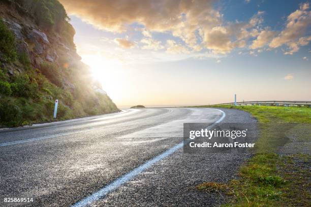 mountain road bend - country road stock pictures, royalty-free photos & images