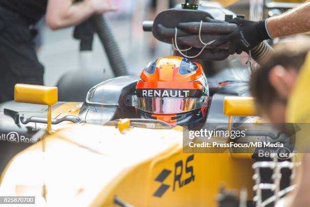 Robert Kubica of Poland and Renault Sport F1 looks on during day one of F1 in-season testing at Hungaroring on August 02, 2017 in Budapest, Hungary.