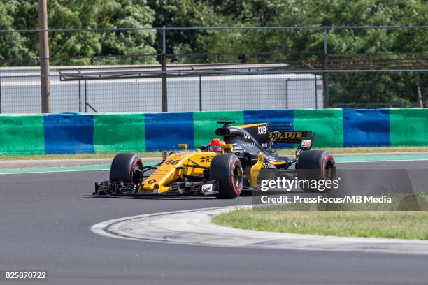Robert Kubica of Poland and Renault Sport F1 looks on during day one of F1 in-season testing at Hungaroring on August 02, 2017 in Budapest, Hungary.