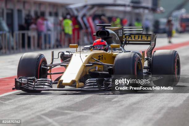 Robert Kubica of Poland and Renault Sport F1 looks on during day one of F1 in-season testing at Hungaroring on August 02, 2017 in Budapest, Hungary.