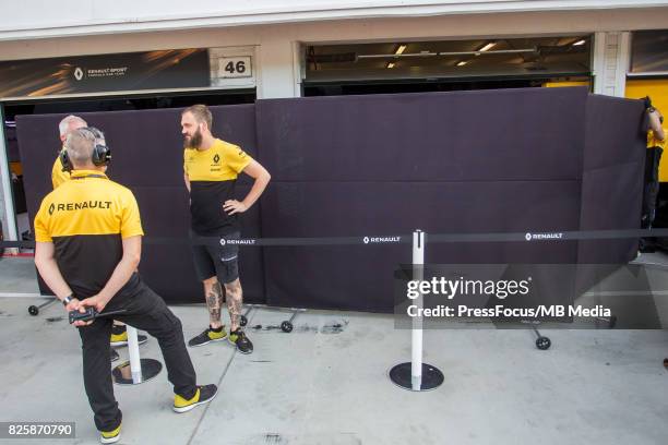 Robert Kubica of Poland and Renault Sport F1 looks on during day one of F1 in-season testing at Hungaroring on August 02, 2017 in Budapest, Hungary.