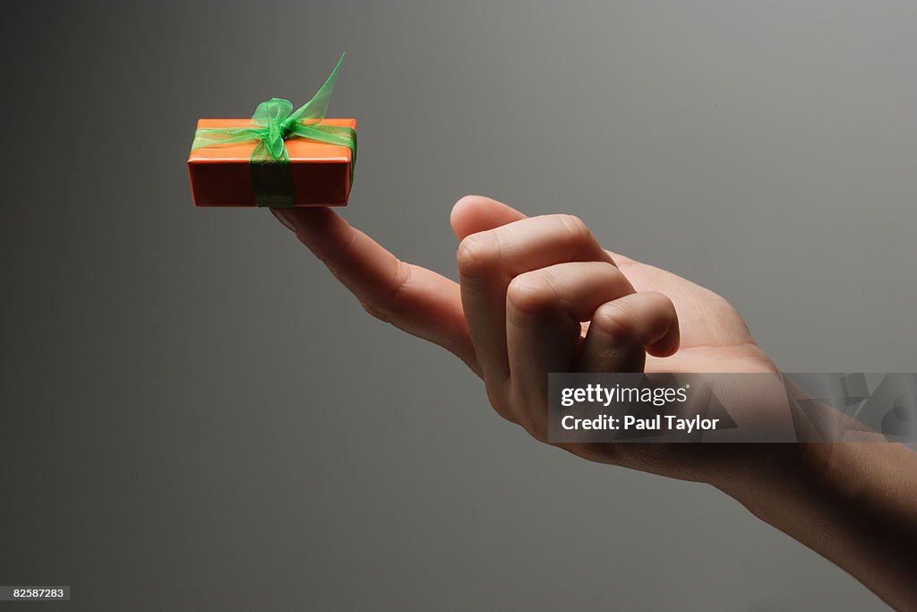 Gift in hand