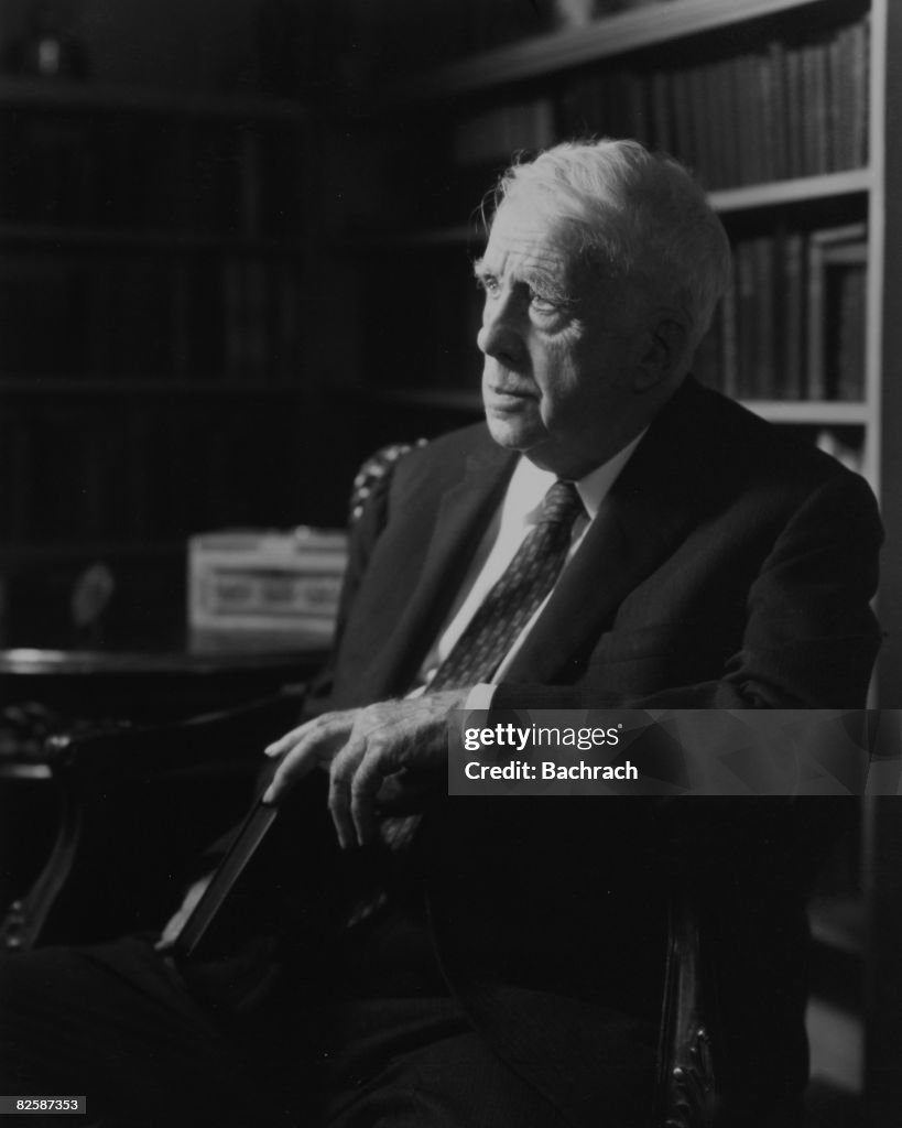 Robert Frost Sits At Home