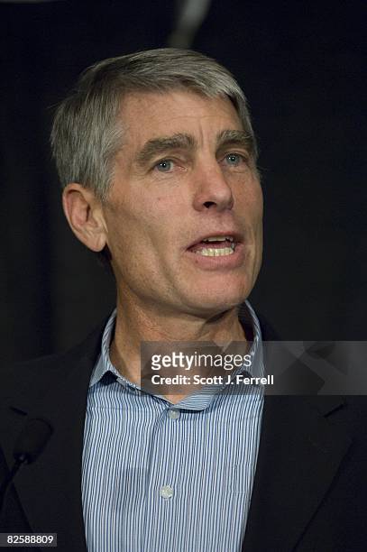 Colorado U.S. Senate candidate Mark Udall, during a news conference on Senate races for the fall campaign.