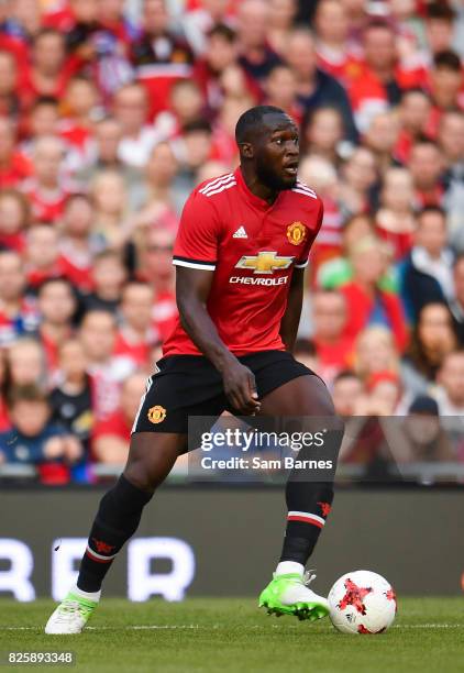 Dublin , Ireland - 2 August 2017; Romelu Lukaku of Manchester United during the International Champions Cup match between Manchester United and...