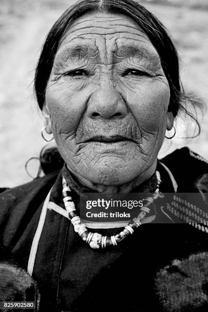 254 Black And White Tibetan Portraits Stock Photos, High-Res