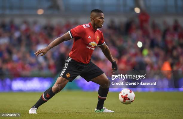 Dublin , Ireland - 2 August 2017; Antonio Valencia of Manchester United during the International Champions Cup match between Manchester United and...