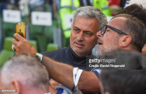 Dublin , Ireland - 2 August 2017; Manchester United manager José Mourinho ahead of the International Champions Cup match between Manchester United...