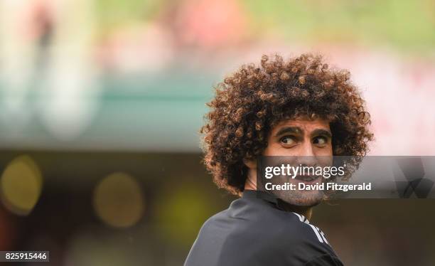 Dublin , Ireland - 2 August 2017; Marouane Fellaini of Manchester United ahead of the International Champions Cup match between Manchester United and...