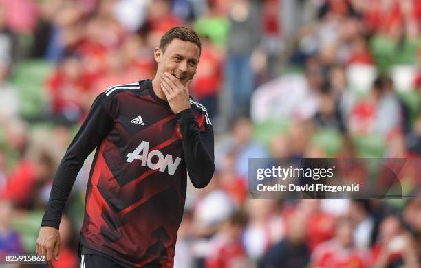 Dublin , Ireland - 2 August 2017; Nemanja Matic of Manchester United ahead of the International Champions Cup match between Manchester United and...