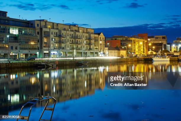 the regenerated docklands area of galway - regenerated stock pictures, royalty-free photos & images