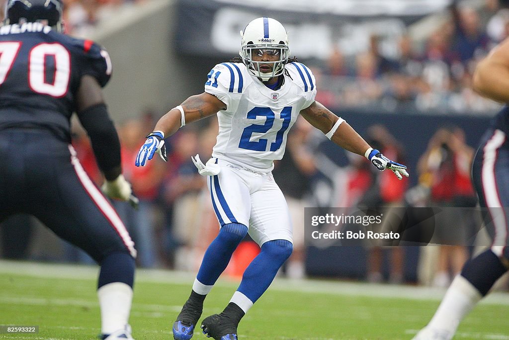 Indianapolis Colts Bob Sanders in action, playing defense and... News