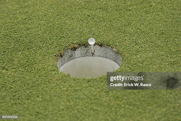 View of cup, hole at Hamilton Farm GC. Gladstone, NJ 7/28/2006 CREDIT: Erick W. Rasco