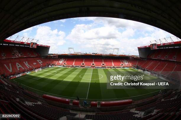 General view of the De Grolsche Veste Stadiumprior to the UEFA Women's Euro 2017 Second Semi Final match between Netherlands and England at De...