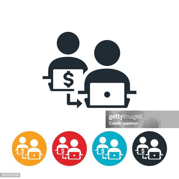 money transfer icon - wire transfer stock illustrations