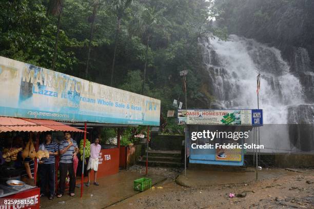 Falls in the Western Ghats of Kerala during the monsoon season on july 19, 2016 in India.