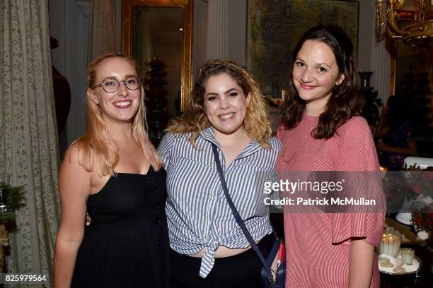 Kara McGrath, Hannah Caldwell and Ali Finney attend Christmas in August with NEST Fragrances on August 2, 2017 in New York City.
