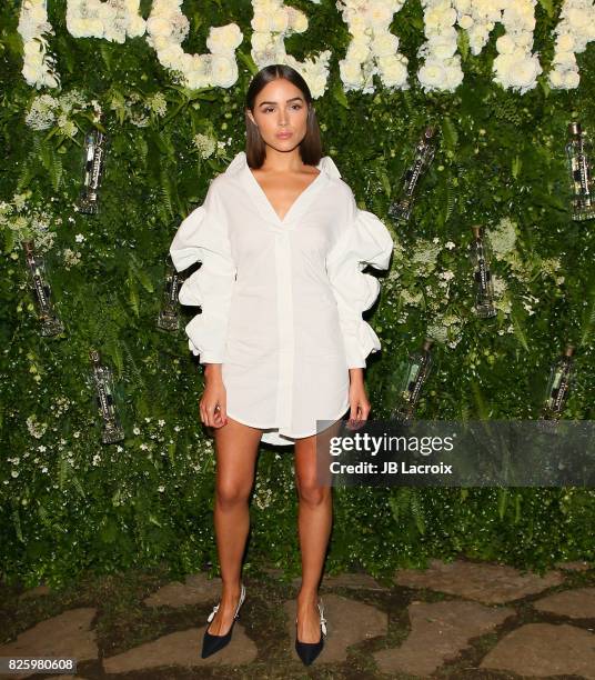 Olivia Culpo attends the Maison St-Germain LA Debut hosted by Lily Kwong on August 02, 2017 in Los Angeles, California.