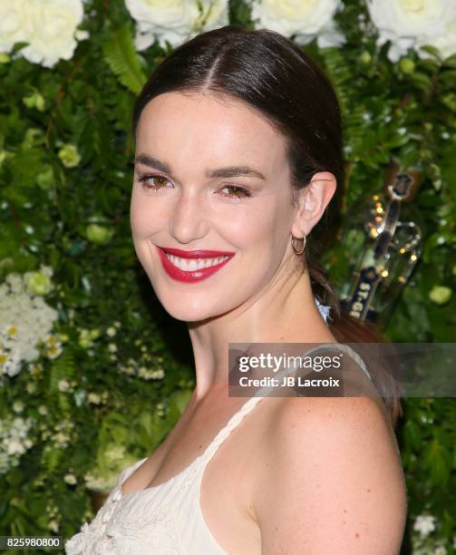 Elizabeth Henstridge attends the Maison St-Germain LA Debut hosted by Lily Kwong on August 02, 2017 in Los Angeles, California.