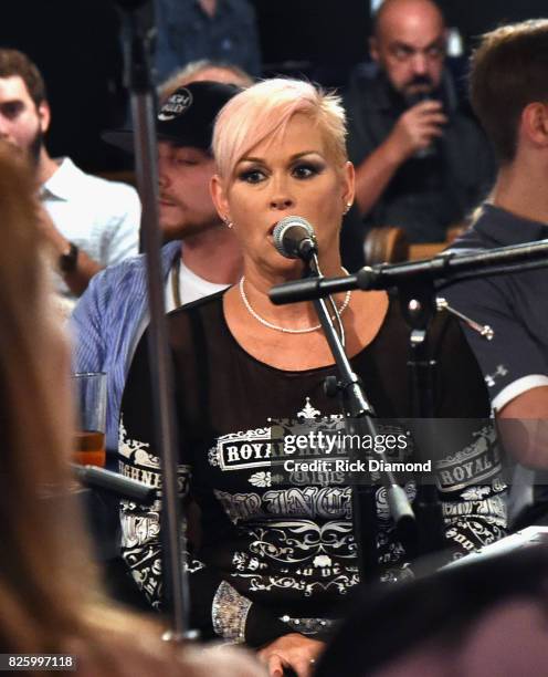 Singer/Songwriter Lorrie Morgan performs during "An Intimate Night With The Morgans" Lorrie Morgan, Marty Morgan And Guests at Bluebird Cafe on...