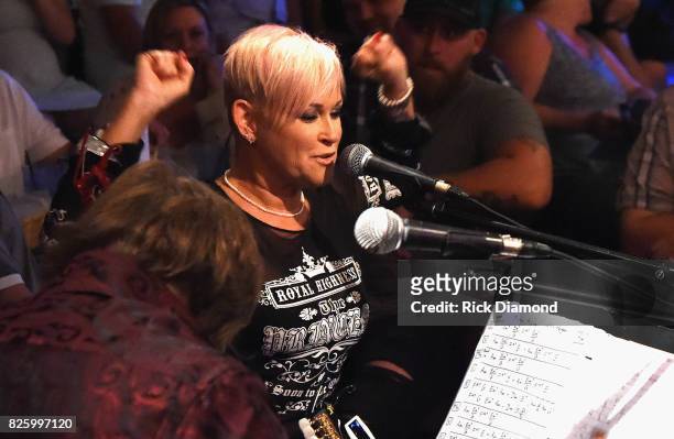 Singer/Songwriter Lorrie Morgan performs during "An Intimate Night With The Morgans" Lorrie Morgan, Marty Morgan And Guests at Bluebird Cafe on...