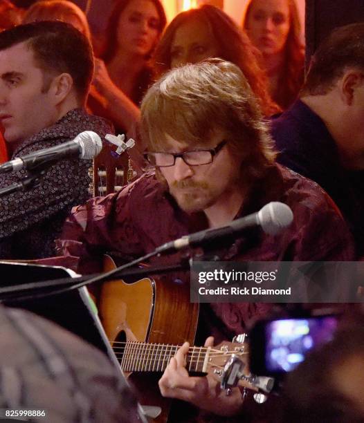 Guitarist Todd Woolsey performs during "An Intimate Night With The Morgans" Lorrie Morgan, Marty Morgan And Guests at Bluebird Cafe on August 2, 2017...