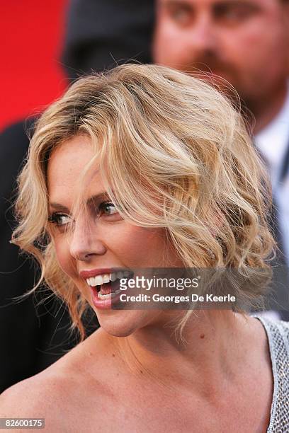 Actress Charlize Theron attends The Burning Plain premiere held at the Sala Grande during the 65th Venice Film Festival on August 29, 2008 in Venice,...
