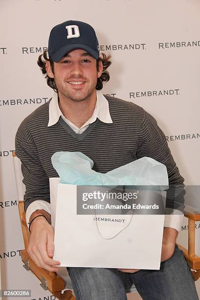Actor Jonathan Murphy attends The Belvedere Luxury Lounge in honor of the 80th Academy Awards featuring Rembrandt, held at the Four Seasons Hotel on...