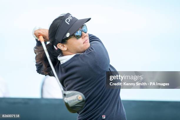 S Jane Park tees off at the 17th hole during day one of the 2017 Ricoh Women's British Open at Kingsbarns Golf Links, St Andrews.