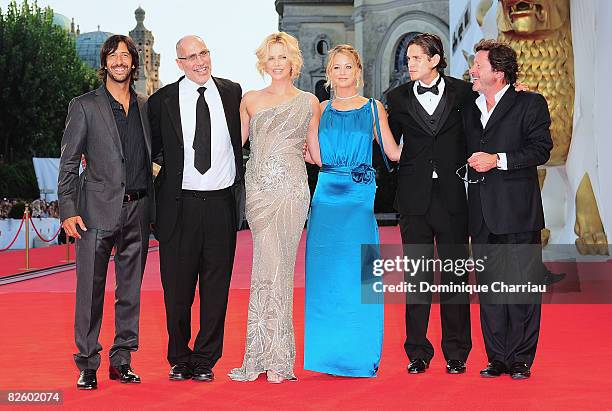 Actor Jose Maria Yazpik, director Guillermo Arriaga, actresses Charlize Theron and Jennifer Lawrence, actors J.D. Pardo and Joaquim de Almeida attend...