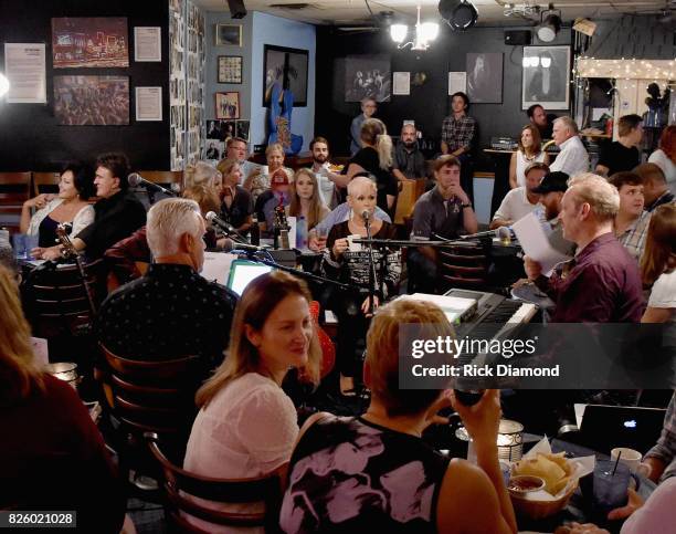 General view during "An Intimate Night With The Morgans" Lorrie Morgan, Marty Morgan And Guests at Bluebird Cafe on August 2, 2017 in Nashville,...