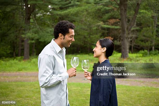 hispanics at outdoor garden party at country home - napanoch stock pictures, royalty-free photos & images