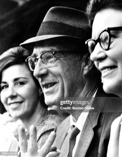 Reynold Lonborg, father of Boston Red Sox pitcher Jim Lonborg, looks on during Game Two of the 1967 World Series at Fenway Park in Boston on Oct. 5,...