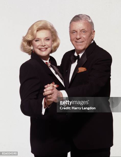 Barbara and Frank Sinatra pose for a portrait in 19990 in Los Angeles, California.