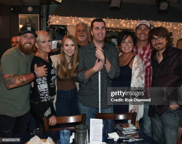 Recording Artists Jesse Keith Whitley, Lorrie Morgan, Alyssa Trahan, Marty Morgan, JP Williams, Kelly Lang, Corey Farlow and Todd Woolsey during "An...