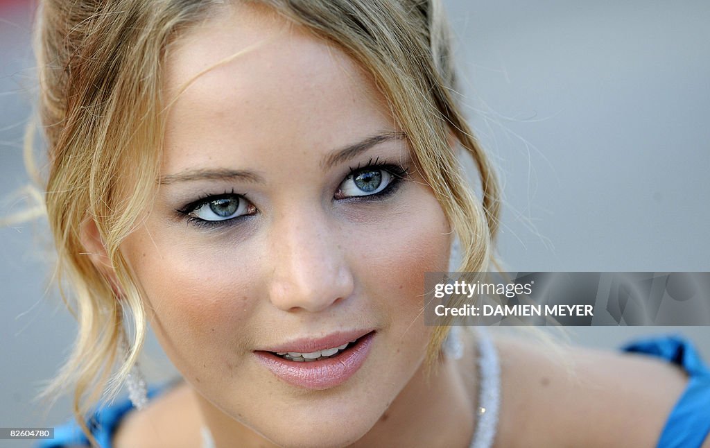 Jennifer Actor US actress Jennifer Lawrence poses before the screening of the movie ...
