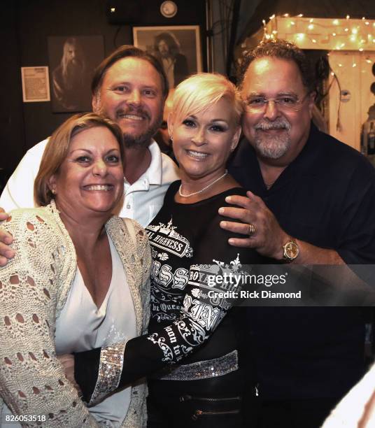 Julie Devereux and Bob Kinkead Kinkead Entertainment, Singer/Songwriter Lorrie Morgan and Manager Tony Conway Conway Entertainment attend during "An...