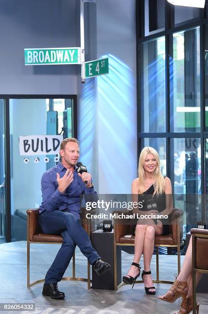 Actors Ian Ziering and Tara Reid visit the Build Series to discuss the film "Sharknado 5: Global Swarming" at Build Studio on August 3, 2017 in New...