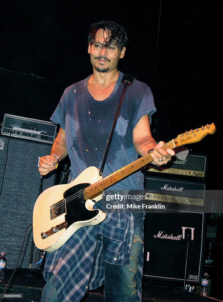 Johnny Depp And The Kids In Concert At Club Cinema