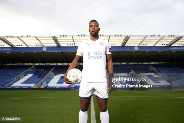 August 03: Leicester City announce the signing of Kelechi Iheanacho at King Power Stadium on August 3rd, 2017 in Leicester, United Kingdom.