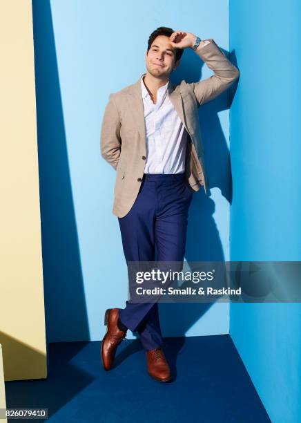 Skylar Astin of EPIX 'Graves' poses for a portrait during the 2017 Summer Television Critics Association Press Tour at The Beverly Hilton Hotel on...