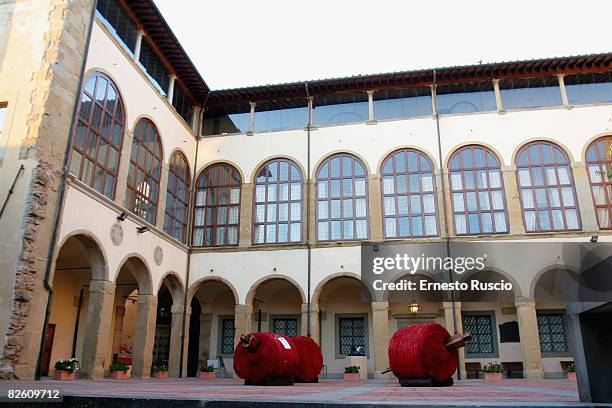 Palazzo dei Priori ' location of Asia Argento and Michele Civetta's wedding/ gets married>> on August 27, 2008 in Arezzo, Italy.