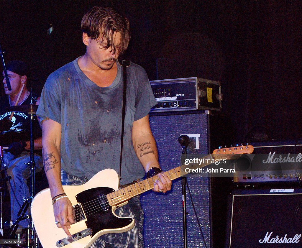 Johnny Depp And The Kids In Concert At Club Cinema - August 29, 2008