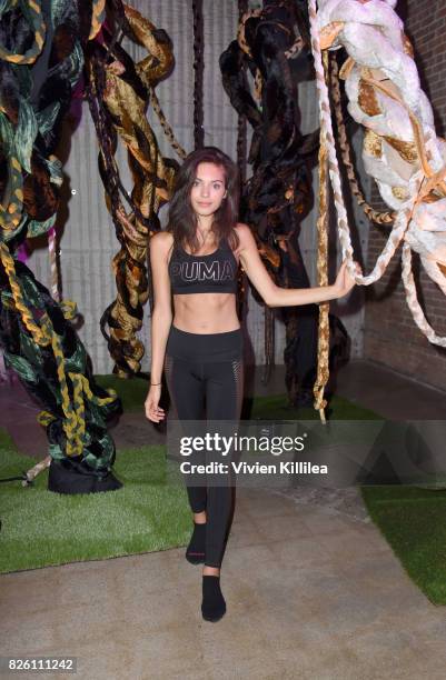 Alyssa Lynch attends PUMA Hosts CAMP PUMA To Launch Their Newest Women's Collection, Velvet Rope at Goya Studios on August 3, 2017 in Los Angeles,...