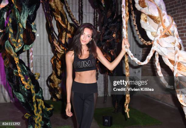 Alyssa Lynch attends PUMA Hosts CAMP PUMA To Launch Their Newest Women's Collection, Velvet Rope at Goya Studios on August 3, 2017 in Los Angeles,...