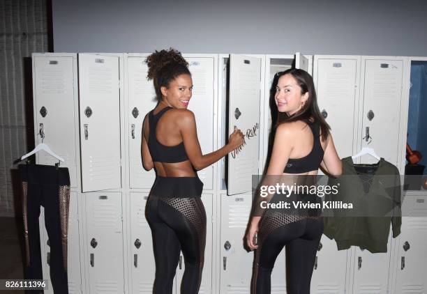 Grasie Mercedes and Amelia Champion attend PUMA Hosts CAMP PUMA To Launch Their Newest Women's Collection, Velvet Rope at Goya Studios on August 3,...